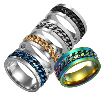 Größe Nr. 5-14 Großhandel Nicht -Anmeldung 316L Edelstahlflaschenöffner &amp; kubanische Kettenringe Schmuck für Männer und Frauen - Massenbestellungen Willkommen