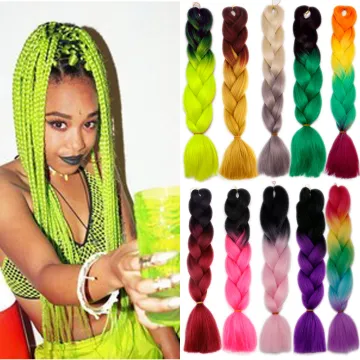 Wholesale synthetic hair extension high quality ombre braiding hair raw material jumbo braid synthetic braiding hair
