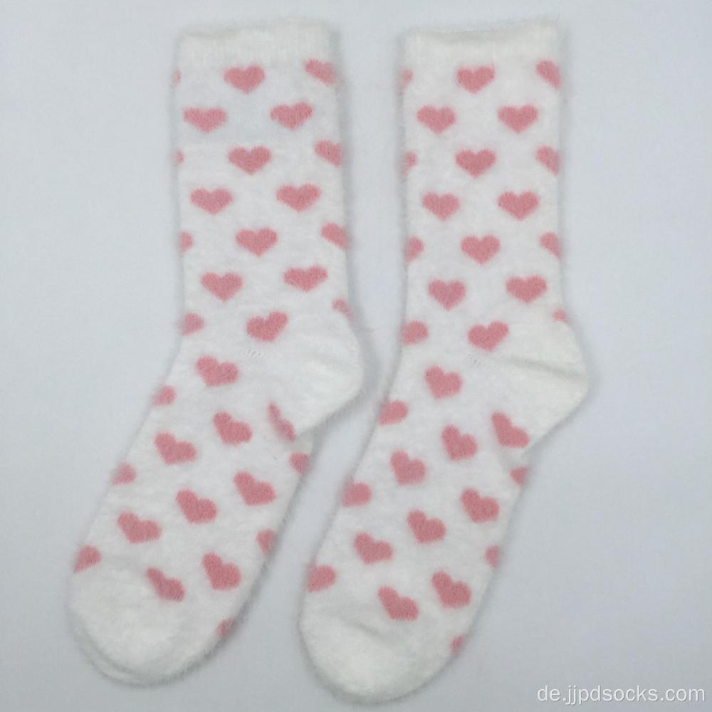 Super weiche gemütliche Socken Whit Rosa Heart