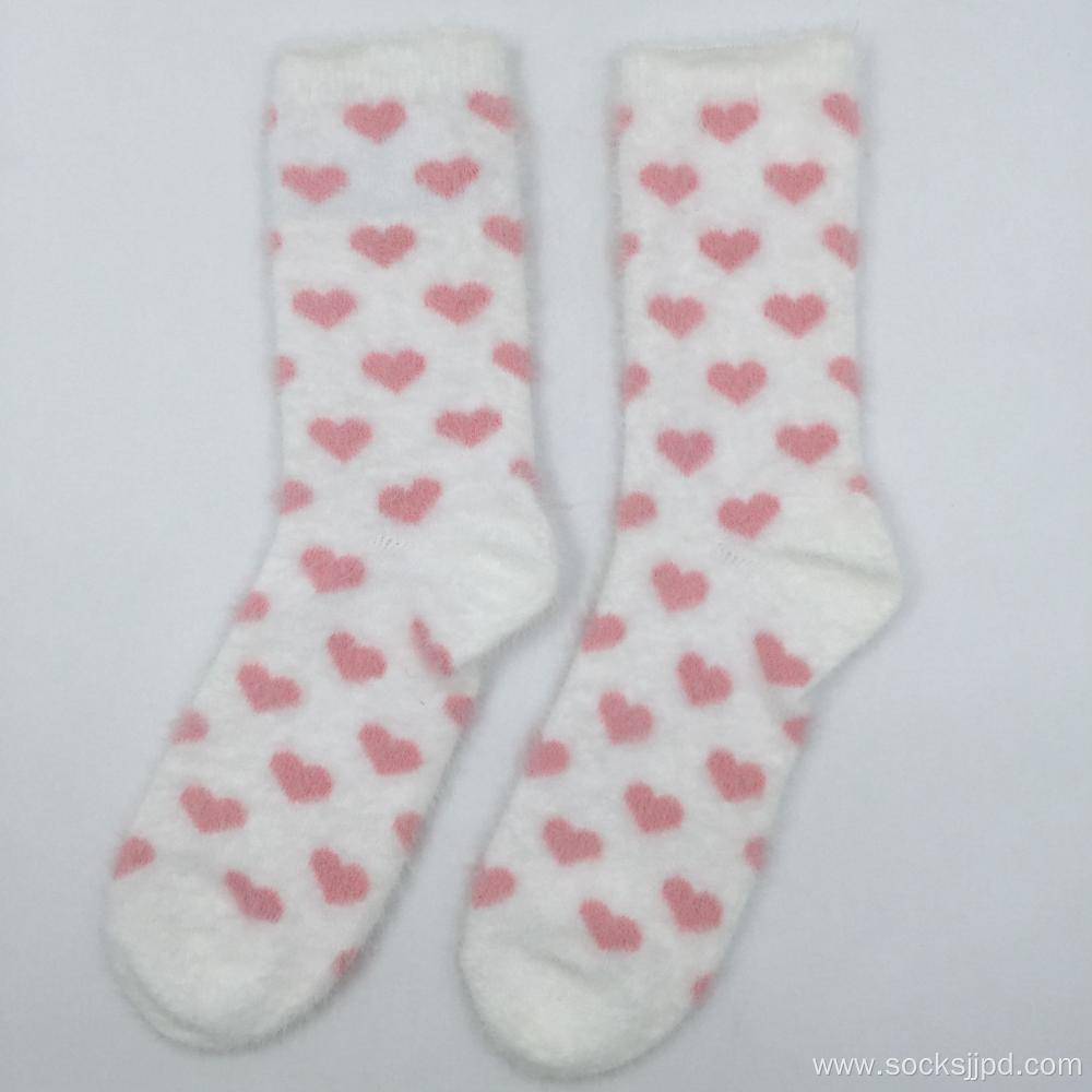 Super soft cosy socks whit pink heart