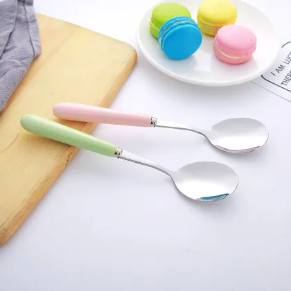 Outdoor Spoon Fork Chopsticks Ceramic Handle Cutlery Set