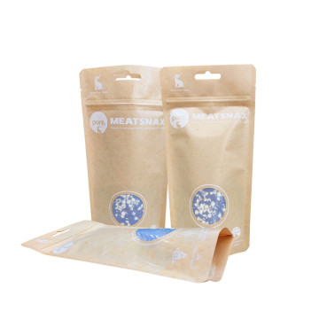 Bionedbrydelig komposterbar snack møtrikker emballage stå op pose emballage papir taske