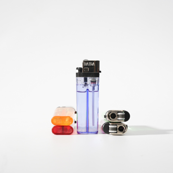 Мягкий пламя пять цветных кремни прозрачный карман светлее