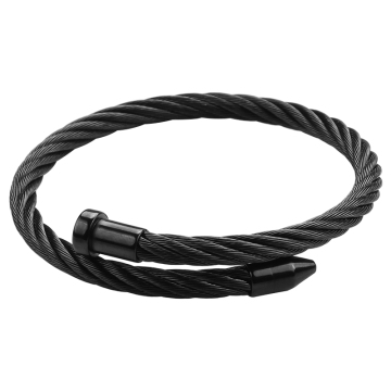 Custom Logo Fashion Bracelets: Stainless Steel Cable Bangle Jewelry for Elegant Gifts