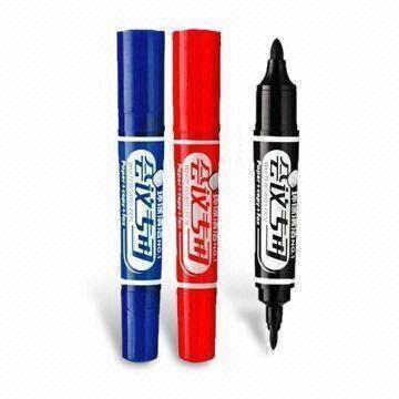 Whiteboard Marker with 2 Points, Nontoxic and Easy-erase Ink, Comes in Black, Blue and Red