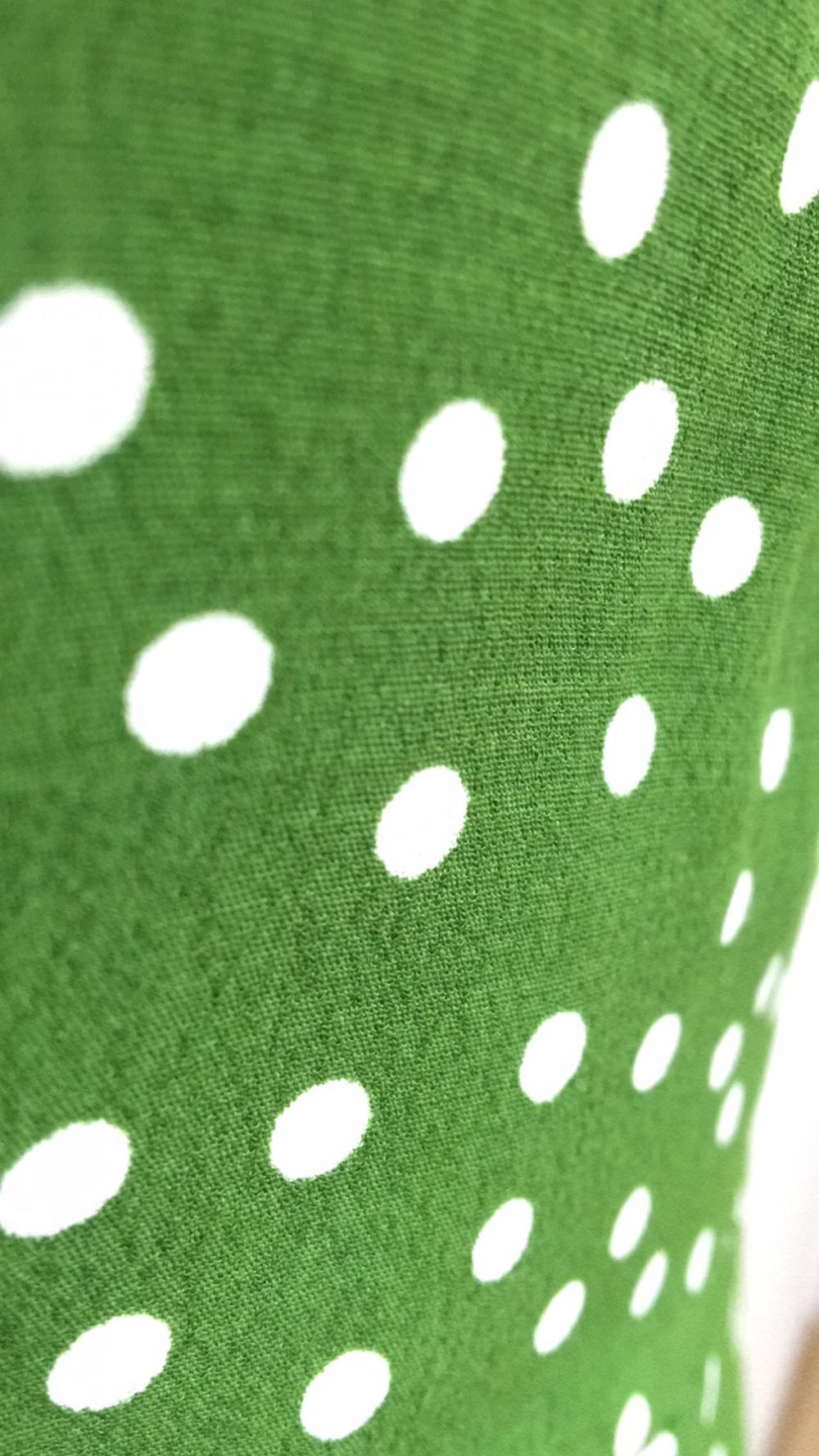 Green Ruffle Polka Dots Strampler