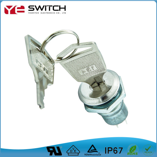 12mm Diameter Micro Key Electrical Switch Lock