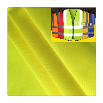 120gsm Neon Yellow Polyester Fluorescent Fabric: High Visibility Safety Vest Material for Traffic Uniforms