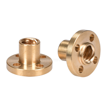 TR8x8 P2 Lead Screw with Trapezoidal Thread Flanged Brass Nut for 3D Printer