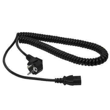 Spiral Power Cable with EU Plug - H05VV-F Electrical Curly Flex Cables