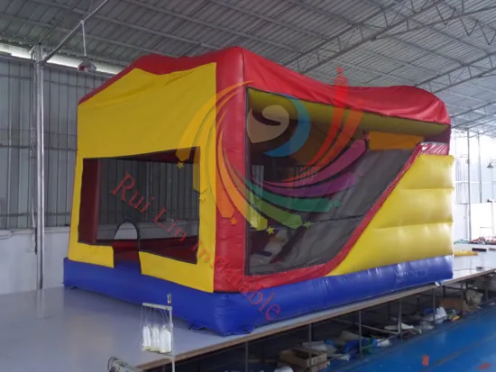 Inflatable castle shooter,inflatable moonwalk with ball shooter