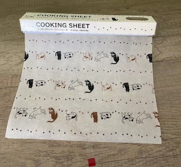 25cm x 2.5m Cat Print Silicone Coating Baking Paper