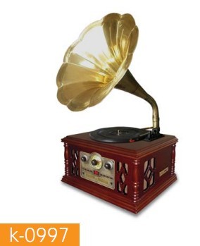 nostalgic phonograph, retro turntable player,gramphone, CD player, radio