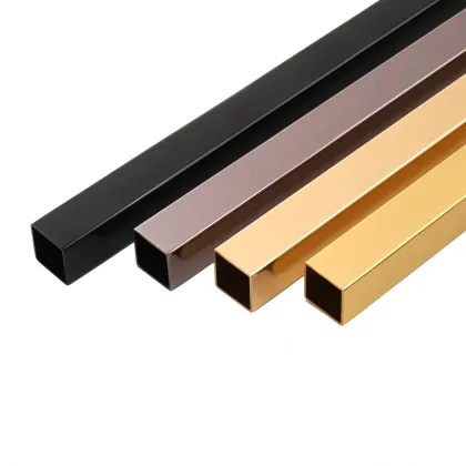 Anodized aluminum square tube