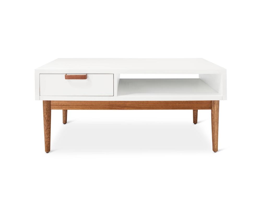 Stolik kawowy Mid Century z drewna MDF