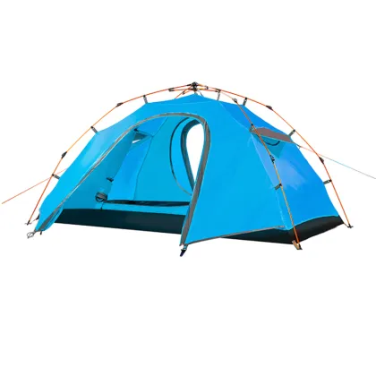 Solar-Powered Camouflage Awning Insulated Trailer for Desert Camping with Rubber Mat