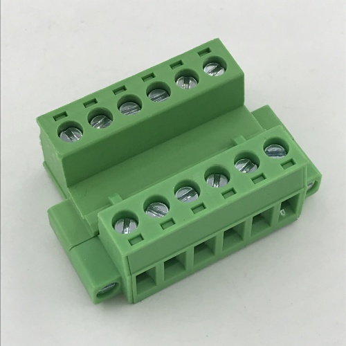 cabel to cabel pluggable terminal block with flange