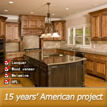 Foshan manufacturer high quality wooden kitchen cabinet furniture