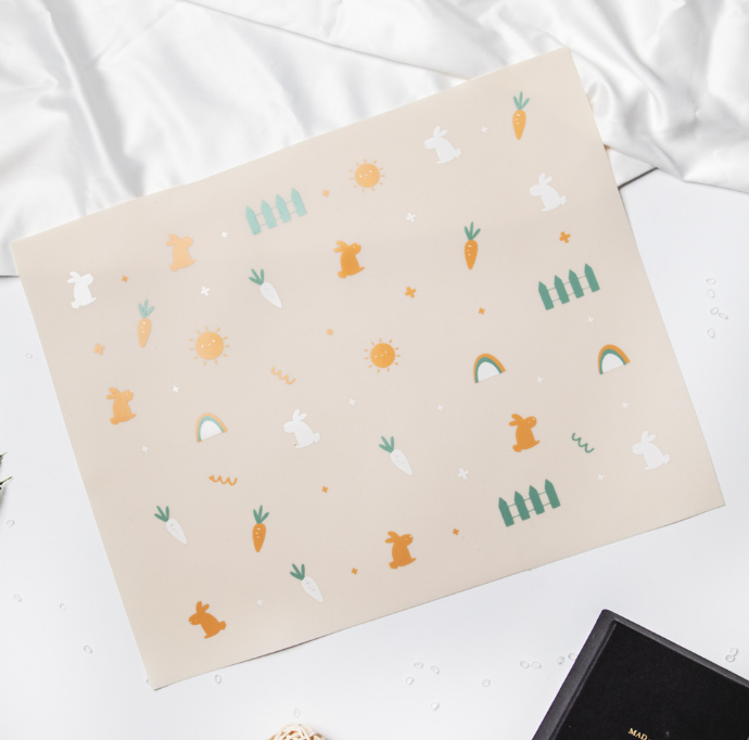 Silicone Golden Printed Feeding Placemat