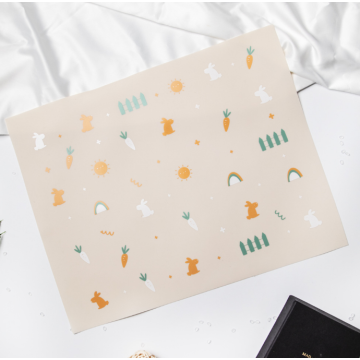 Benutzerdefinierte golden gedruckte Silcione -Placemat für Kinder