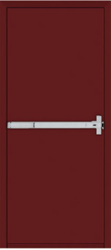 steel fire door with panic push bar, fire rated doors