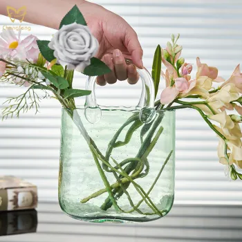 Colorful Unique Glass Vase & Beverage Barrel - Bag Shaped with Large Capacity