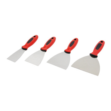 4-Pack Paint Putty Knife Rubber Handle 4-in-1 Multi-Function Scraper