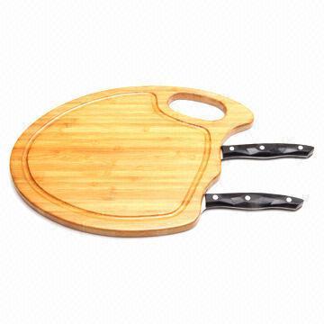 3-piece Cheese Knife Set with Cutting Board