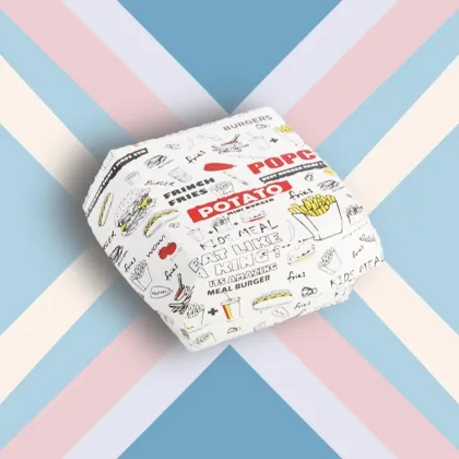 Takeout food White Cardboard Hamburger Box