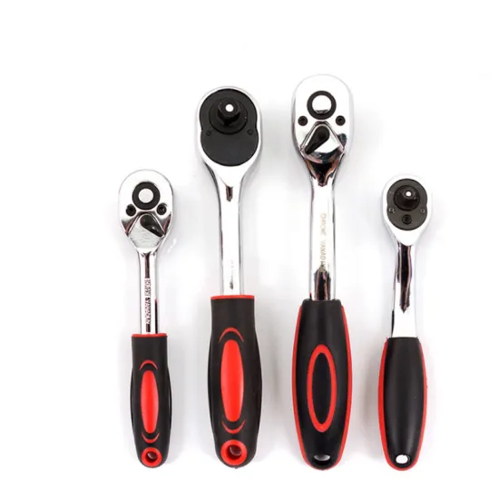 1/4" 3/8 Inch Drive 2-Piece Fast Ratchet Wrench Socket Set with 72 Tooth Auto Repair Tool