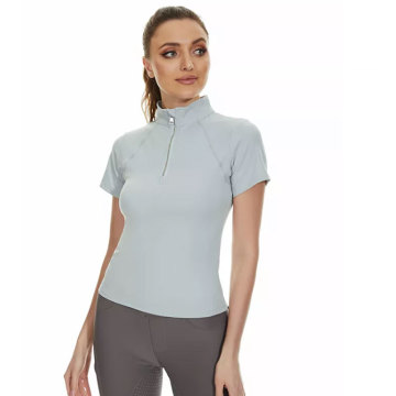 Top traspirante anti-UV equestre classico da donna