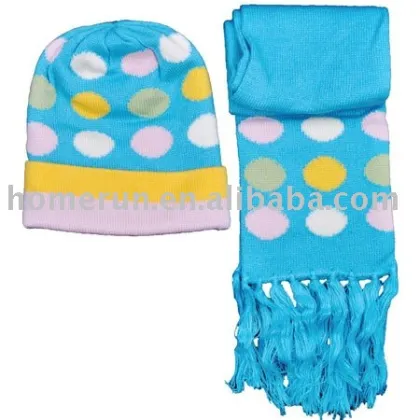children scarf and hat/winter set/fashion scarf and hat