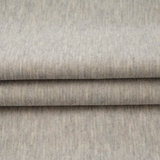 CVC Organic Yarn Dyed Lurex Interlock Knit Fabric