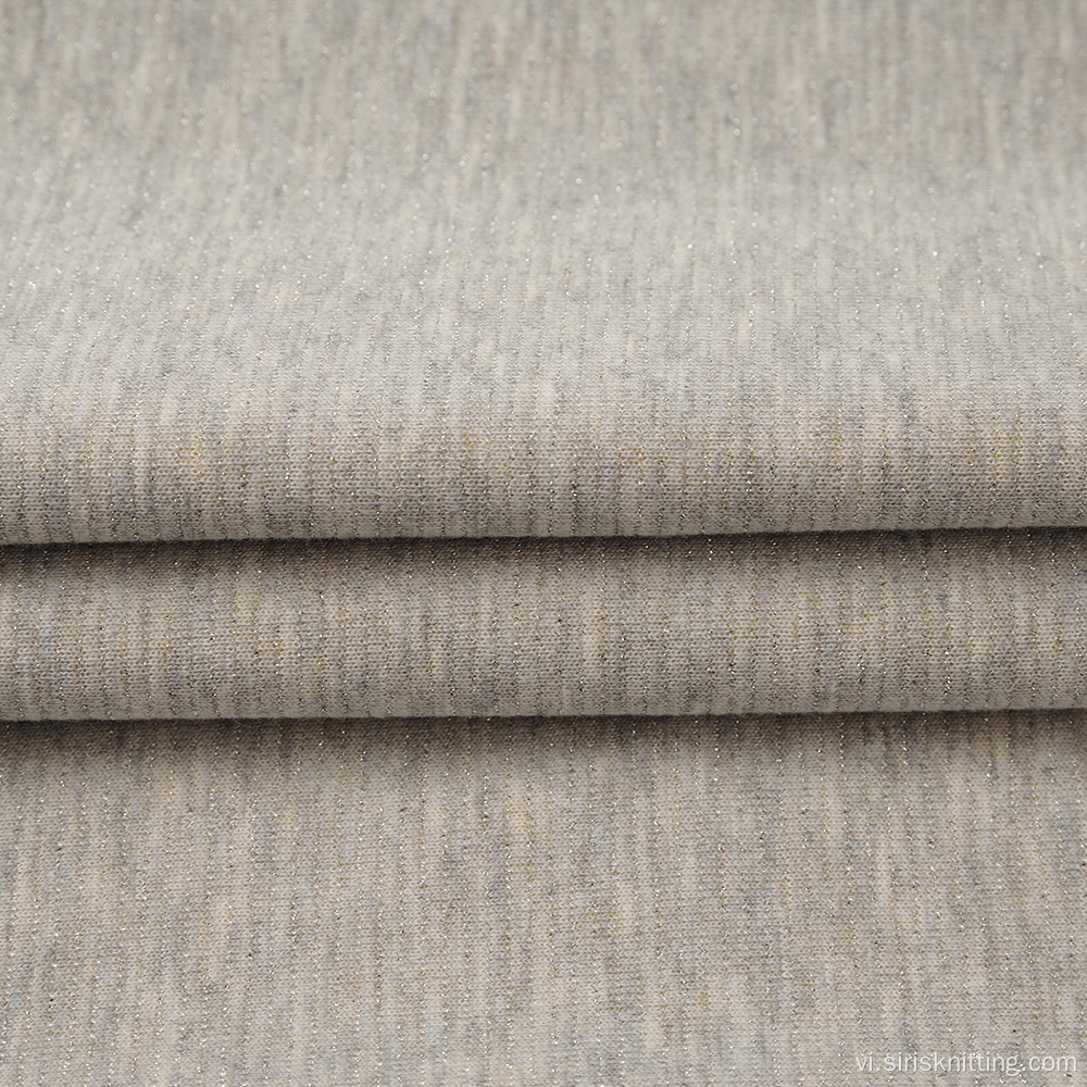 Sợi nhuộm Cotton Polyester Glitter Interlock