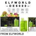 Price de fábrica Vape desechable Elfworld 6000 bocanadas