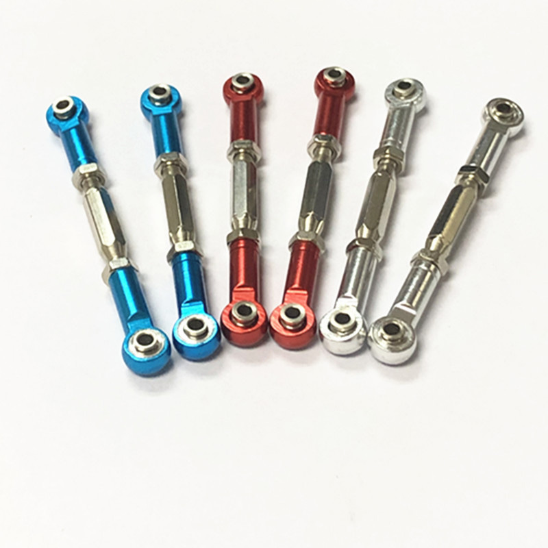 for TRAXXAS Slash 4X4 Aluminum Steering Turnbuckle Toe Link Camber Linkage 85mm-97mm M3 Assembled Rod Ends Hollow Balls Left Rig