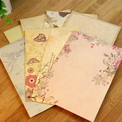10pcs New Flower Letter Pad Envelope Letter Paper School Stationery Vintage Office Message Writing Love Paper Letter Set Women's
