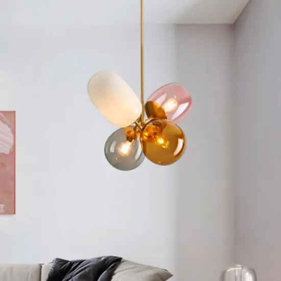 Modern loft glass ball pendant light LED