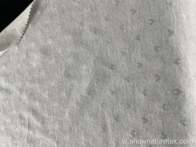 vải polyester cotton polyester jacquard kết nối cho SS