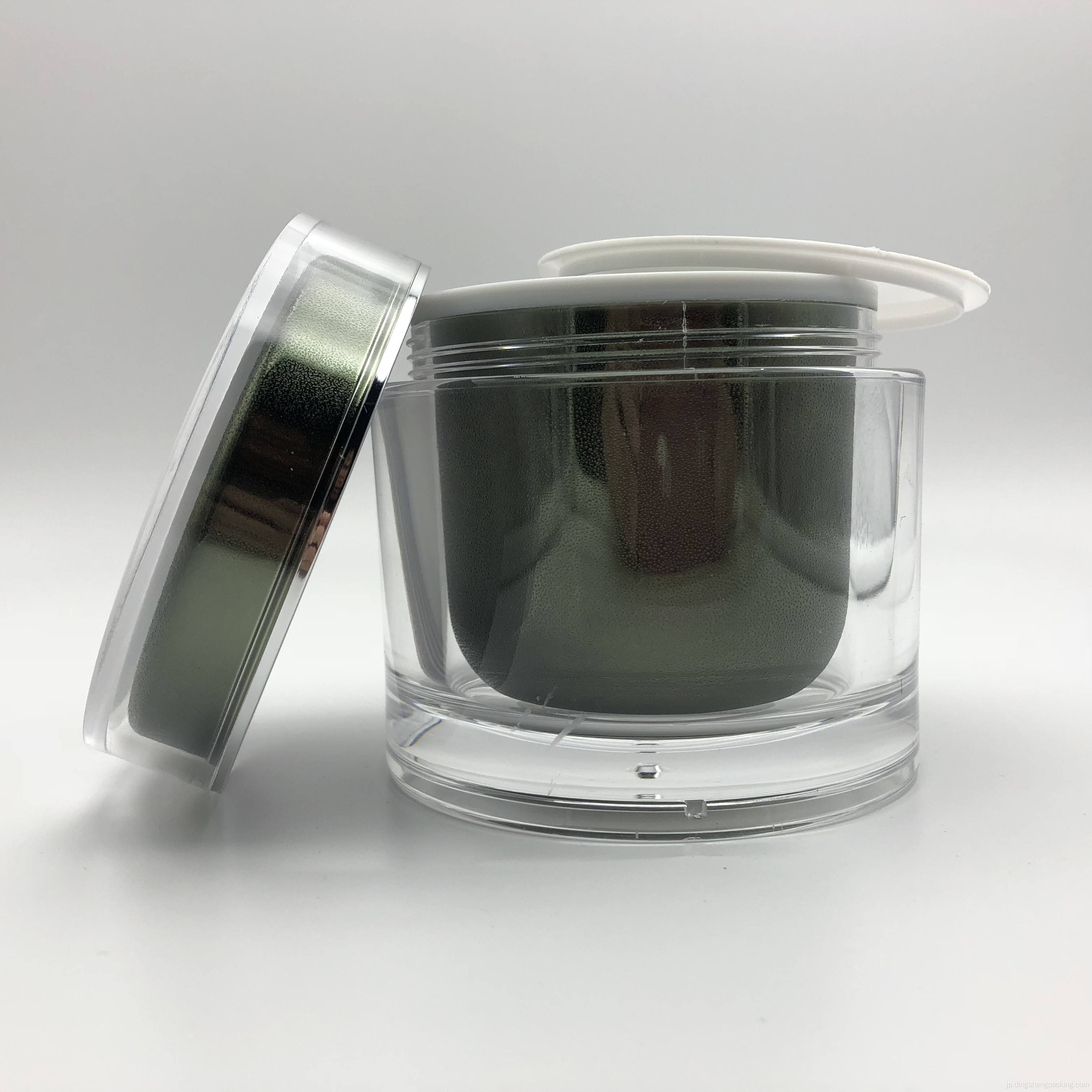 Conteneur Acrylique Vert 200g Emballage Cosmetique Loq Moq Imprime