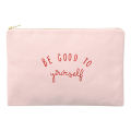 Small Pink Cotton Make Up Bag