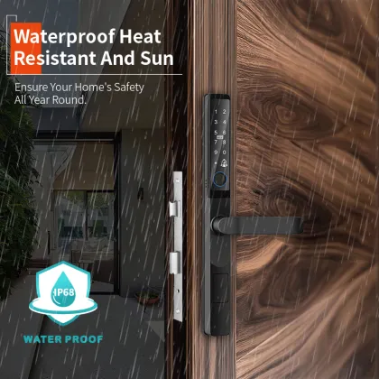 Tuya Aluminum Sliding Door IP68 Waterproof Smart Lock