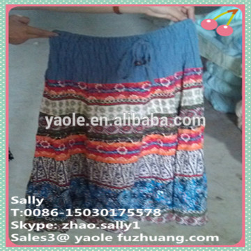 summer islamic used clothing women cotton skirts for sale