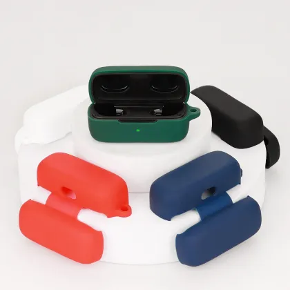 Soft Silicone Earphone Case Cover for EarFun Free Pro 3 with Keychain