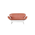 Jacobsen Aluminium Rahmen Stoff Schwan Loveseat Sofa