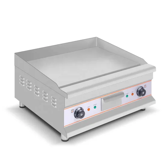 High Quality CE Certified 3KW Stainless Steel Countertop Flat Top Grill Griddle