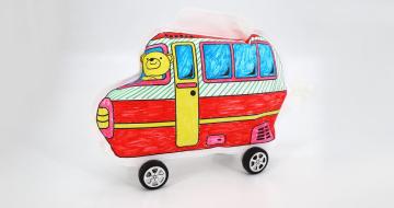 inflatable coloring nylon film ballon car DIY drawing