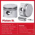 Piston de moteur diesel 5L 13101-54120 pour Toyota