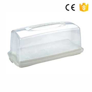 Square clear plastic cake saver with cover