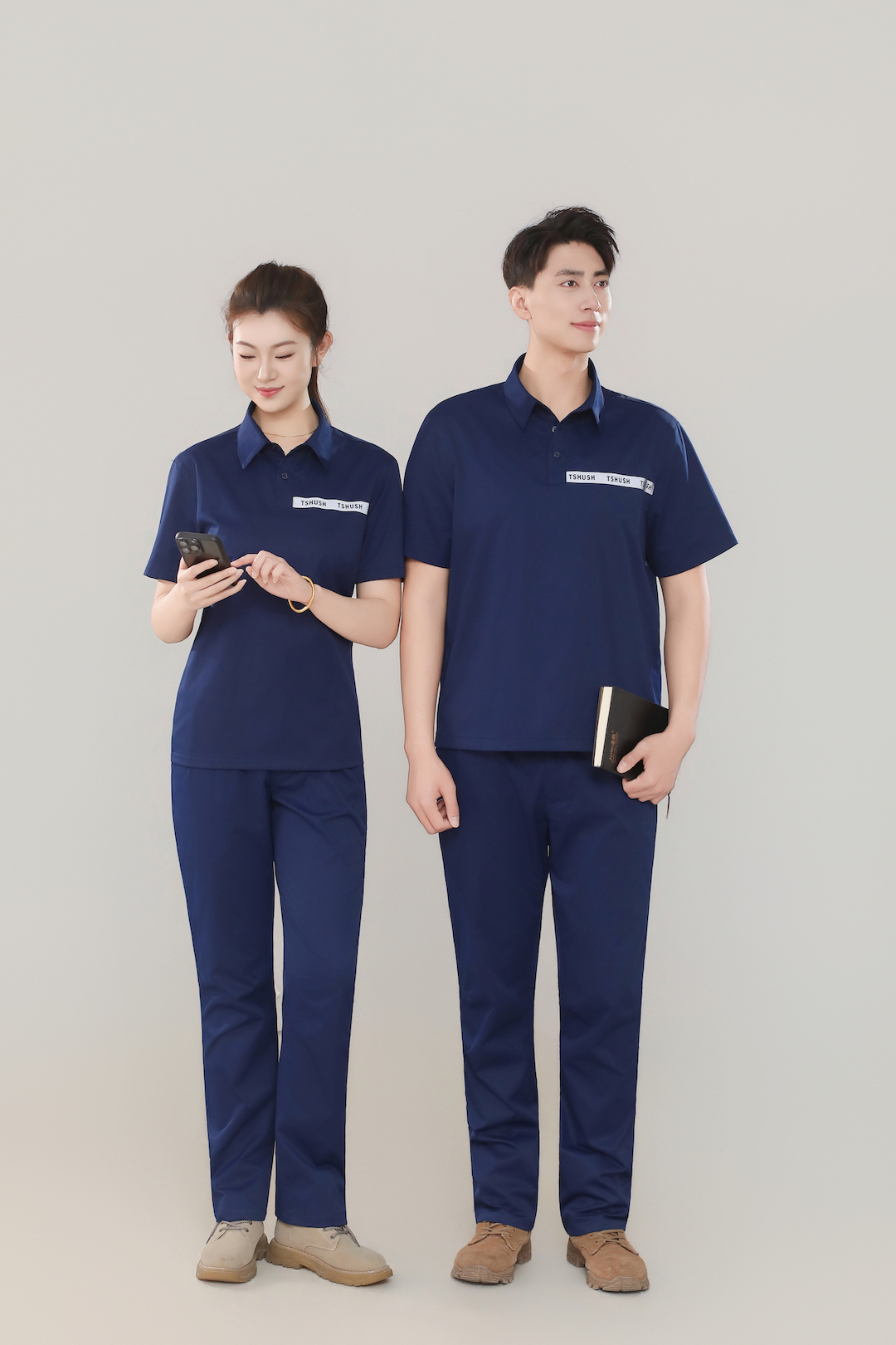 তিন রঙের হাফ হাতা কাজের পোশাক